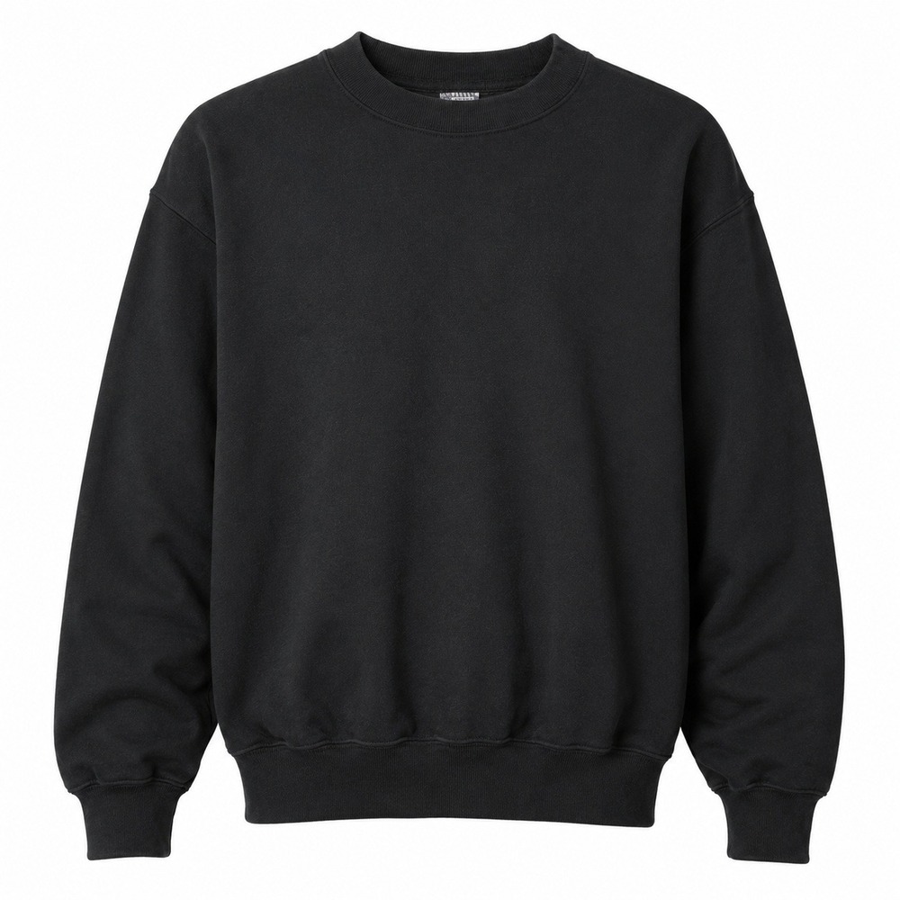 Vintage 90s Franklin Sports Blank Sweatshirt Mens Medium Black Crewneck Fleece